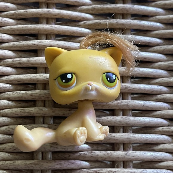 Littlest Pet Shop~#78~Orange Sitting Hair Shorthair‎ Kitten Cat~Green Hazel Eyes - Picture 1 of 6